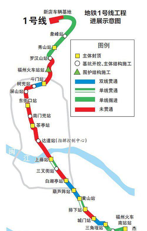 福州地铁1号线延期一年通车 拆迁成为"绊脚石"